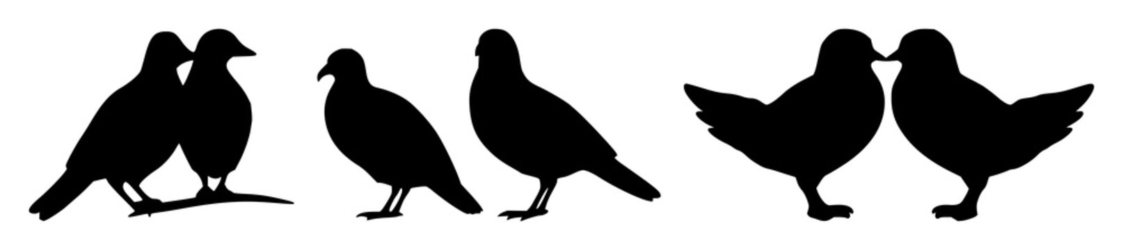 Digital twin silhouette set with solid black icon on white background featuring digital twin, silhouette, iconography with black and white and technology