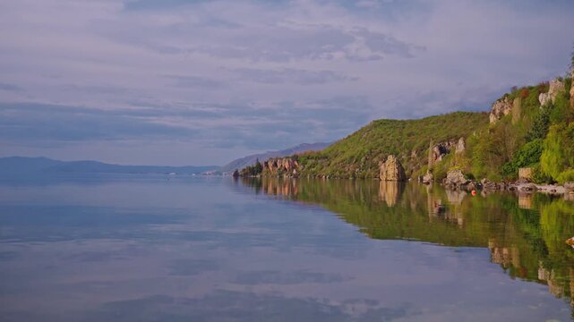 Lake Ohrid, North Macedonia tranquil calm European landscape