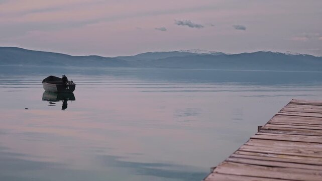 Lake Ohrid, North Macedonia tranquil calm European landscape