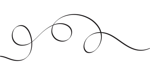 Fototapeta premium Swoosh, swash underline stroke set. Abstract wavy thin line. Squiggle elements. Vector isolated illustration in eps 10.