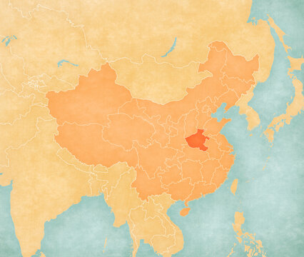 Map of China - Henan