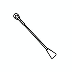 Naklejka premium Simple Illustration of a Cleaning Tool with a Long Handle and Flat Head