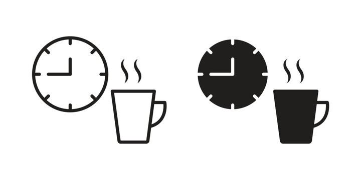 Break icon pack on white background. logotype graphic design