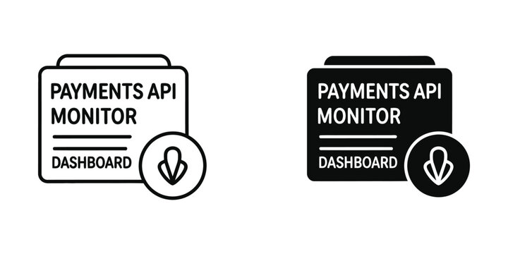 Payments api monitor dashboard application icons for mobile devices