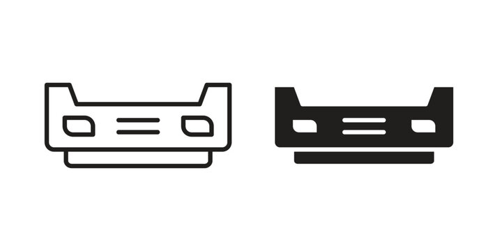 Car bumper icon pack on white background. logotype graphic design