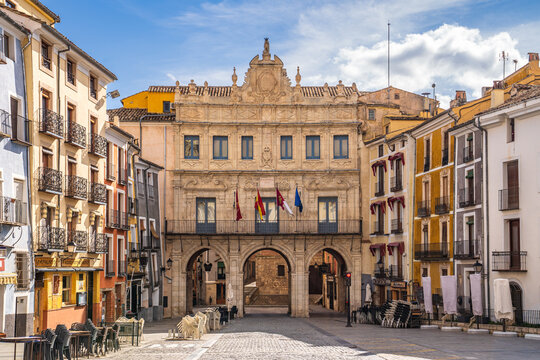 Cuenca Town Hall and Plaza Mayor, Castile-La Mancha, Spain