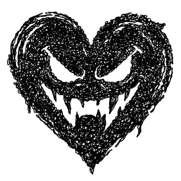 Negro coraz&oacute;n monstruoso.