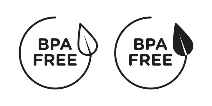 BPA Free icon set. line art vector icon for apps and websites
