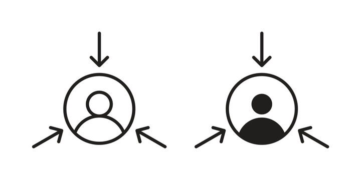 Customer centricity icon set. line art vector icon for apps and websites