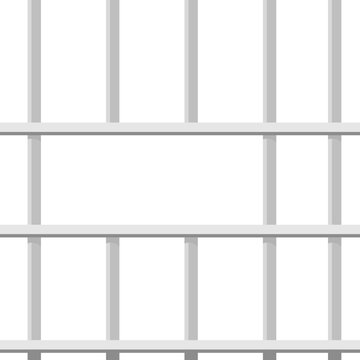 Prison bars or jail cell bars square format vector illustration