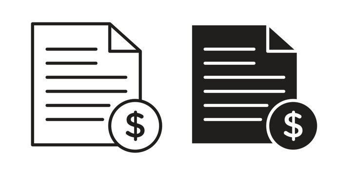 Tax icon set. line art vector icon for apps and websites