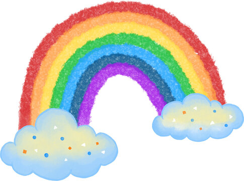 Hand-drawn rainbow