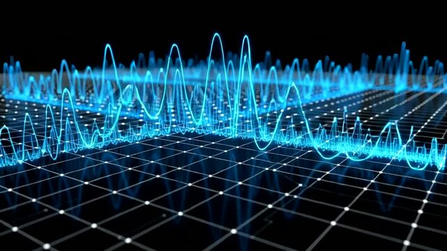 Digital Waveform Graph with Grid Background.