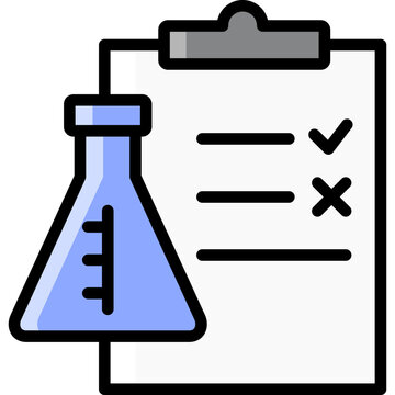 hypothesis icon illustration design with filled outline