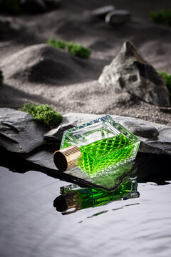 Sophisticated green perfume in the wilderness with access to water.