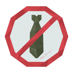 Obraz premium Abstract no atomic bomb polygon signage isolated