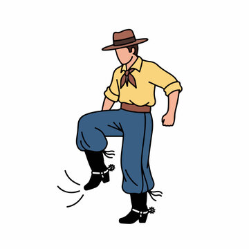 Argentinian malambo dance vector illustration