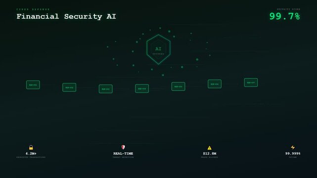 An advanced holographic interface featuring an AI financial advisor that dynamically initializes secure data streams across a dark neon cyberspace environment for corporate wealth management systems