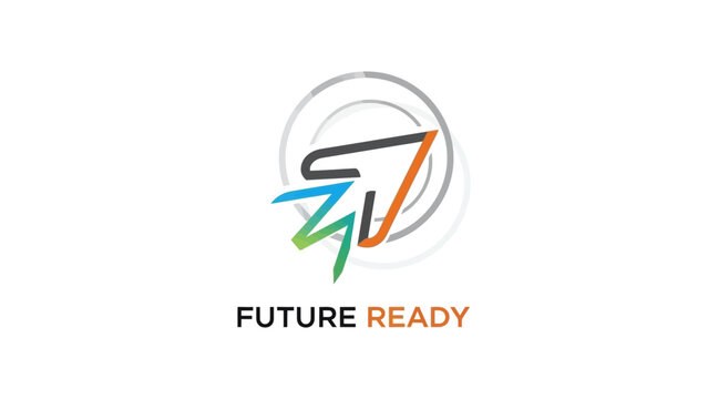 Future Ready Business Technology Logo Concept.