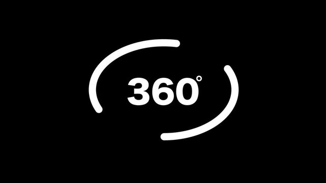 360 degree rotation transparent animation background white icon