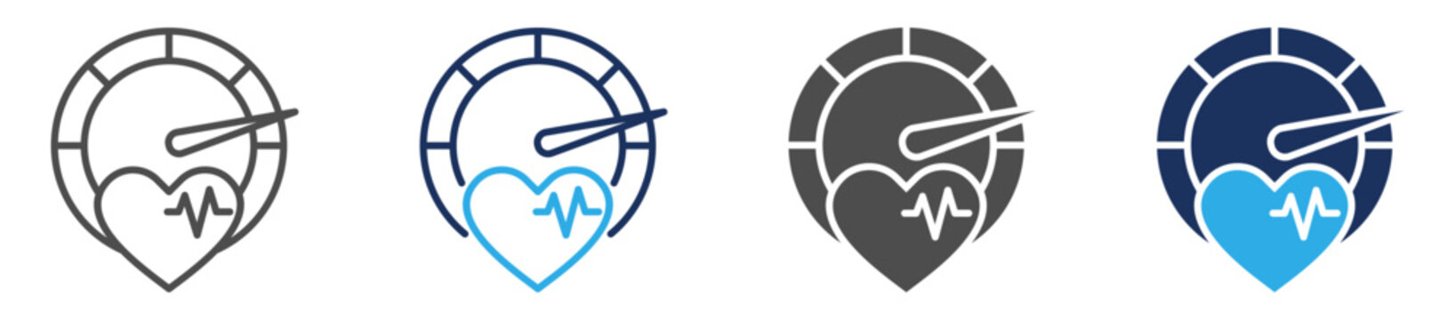 hypertension icon set multi concept