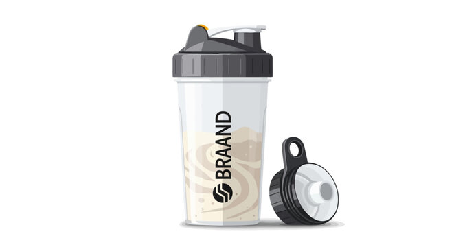 Clear Shaker Bottle with Black Lid.