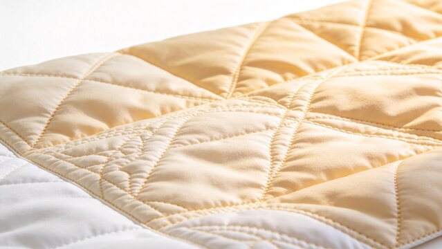 Closeup of quilted fabric texture