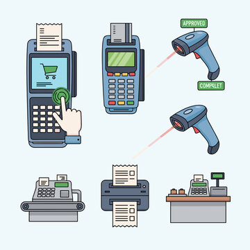 Barcode Scanner and Receipt Printer.
