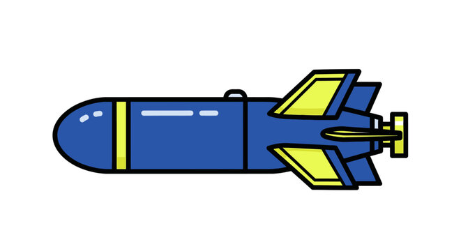 A cartoon illustration of a missile.