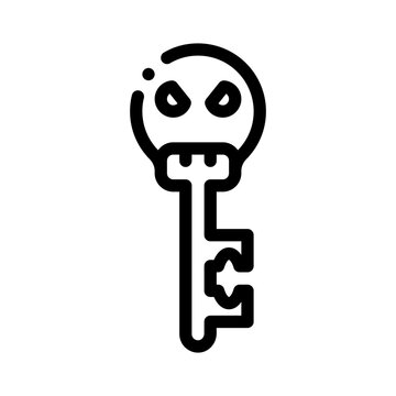 skeleton key line icon