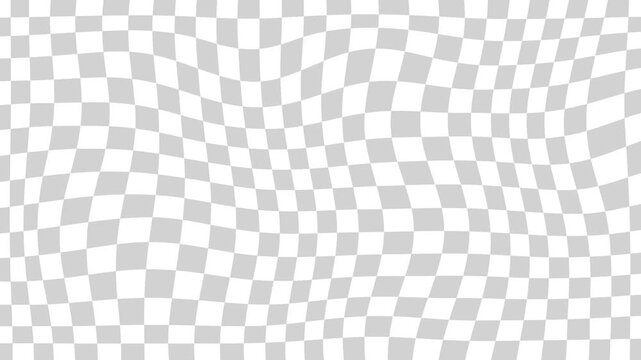 Abstract Gray Wavy Checkerboard Background Loop Animation