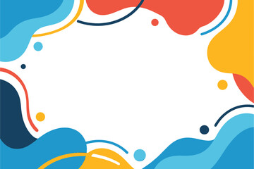 Naklejka premium Modern Fluid Abstract Banner - Solid Minimalist Background