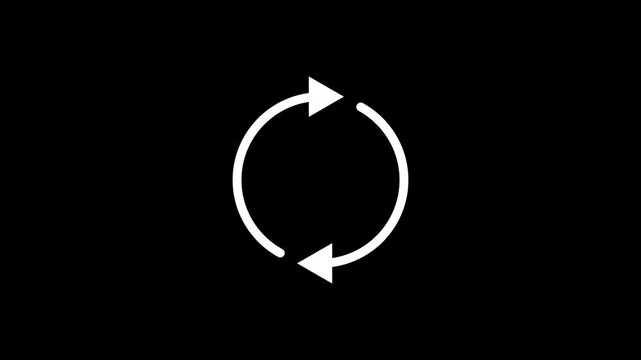 Animated Circular Refresh Arrow Animation Loop Sync Reload Icon