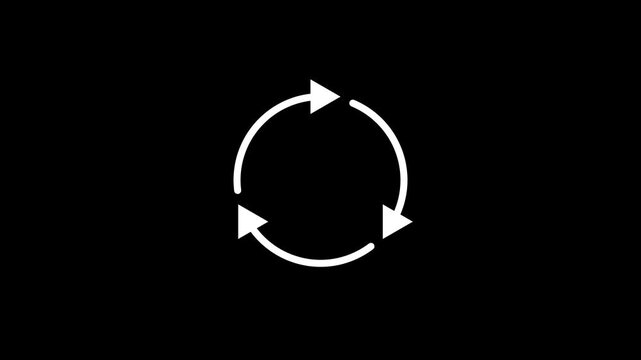 Circular Loop Arrow Animation Cycle System Process Icon