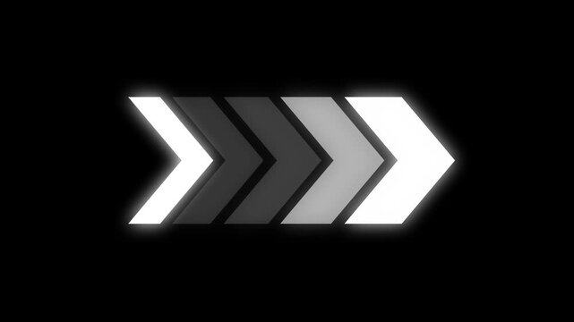 Glowing Chevron Arrow Animation Neon Direction Loop Motion