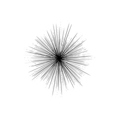 Naklejka premium A black and white image of a burst of lines Vector, illustration