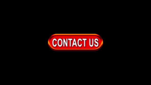 Contact Us text  with Computer hand click icon animation. Contact Us button click mouse motion graphics. red Online button mouse cursor clicking on digital software 4k video footage. 