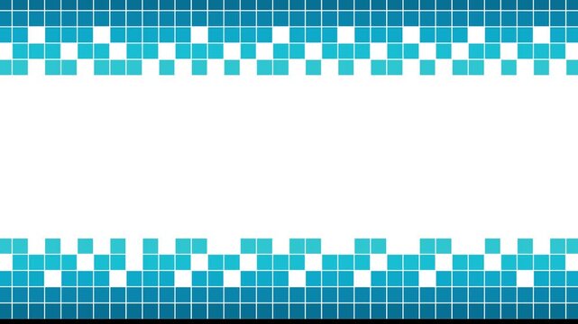Blue Pixel Grid Frame Loop Animation Background