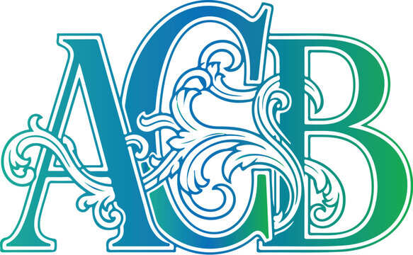 Vintage Interlocking Letters ACB Monogram Vector Design