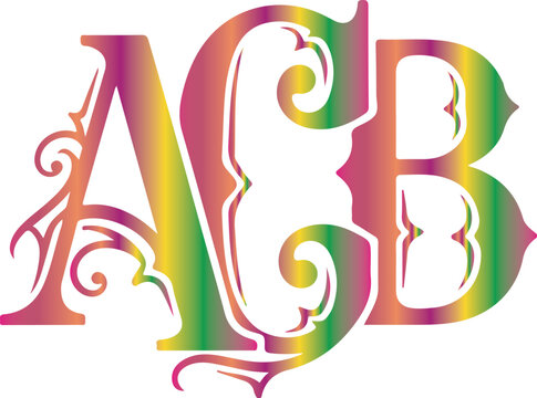 Vintage Interlocking Letters ACB Monogram Vector Design