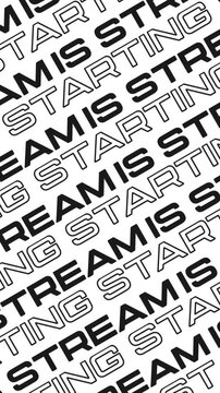 Stream Starting Soon Text Loop Animation, Seamless Typography Text for Streaming Overlay