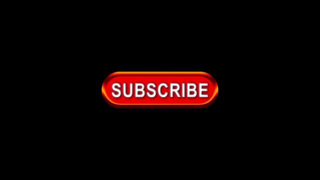 Subscribe text  with Computer hand click icon animation. Subscribe button click mouse motion graphics. red Online button mouse cursor clicking on  digital software 4k video footage. 