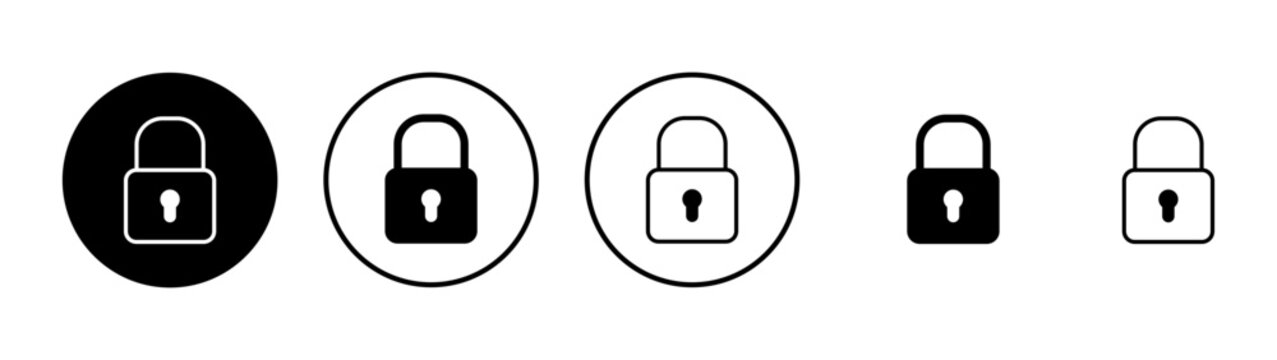 Lock icon vector. Padlock sign and symbol. Encryption icon. Security symbol