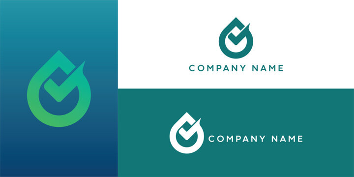 A simple yet elegant water droplet logo