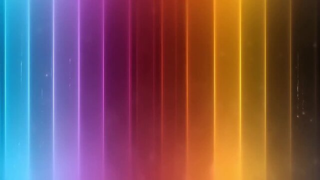 Vibrant multicolor gradient light beams abstract background seamless loop of smooth spectral hues