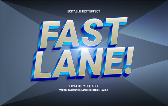 Fast Lane Editable Text Effect - Fast Racing Style Typography for Speed and Action Design
