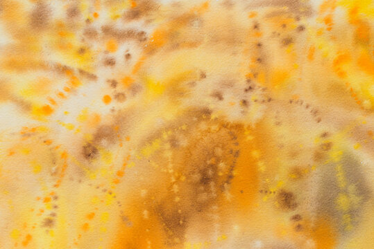 blue painted watercolor background on paper texture