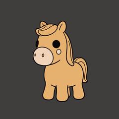 Obraz premium Cute Cartoon Pony Illustration Very good content.