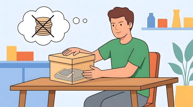 Economic Decision-Making: A person considers financial constraints, perhaps focusing on making a choice that minimizes costs or exploring resourcefulness.