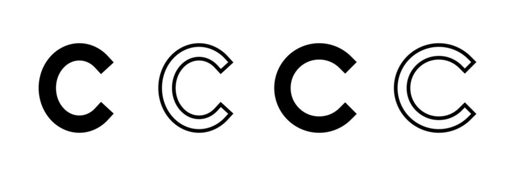 Copyright icon vector illustration. copyright sign and symbol